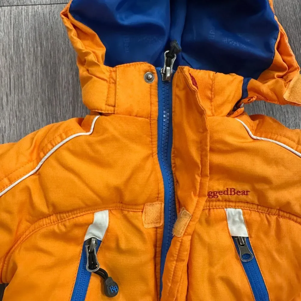 Rugged Bear Orange,Red,Blue Baby Infant Unisex Puffer Warm Coat Jacket Hood‎ 12M